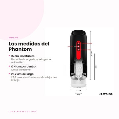 Medidas del Phantom: 15 cm insertables, 4 cm de diámetro y 28,2 cm de largo
