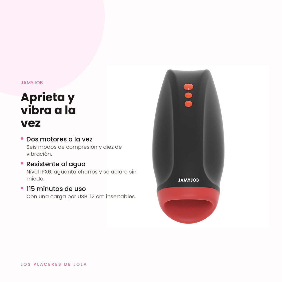 El Novax aprieta y vibra con dos motores, es IPX6 y da 115 minutos de uso